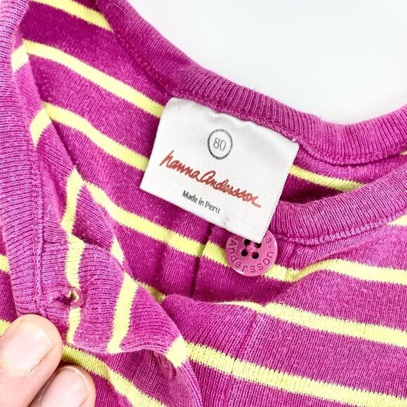Hanna Andersson cotton stripe everyday dress 80cm 2T - Picture 3 of 6